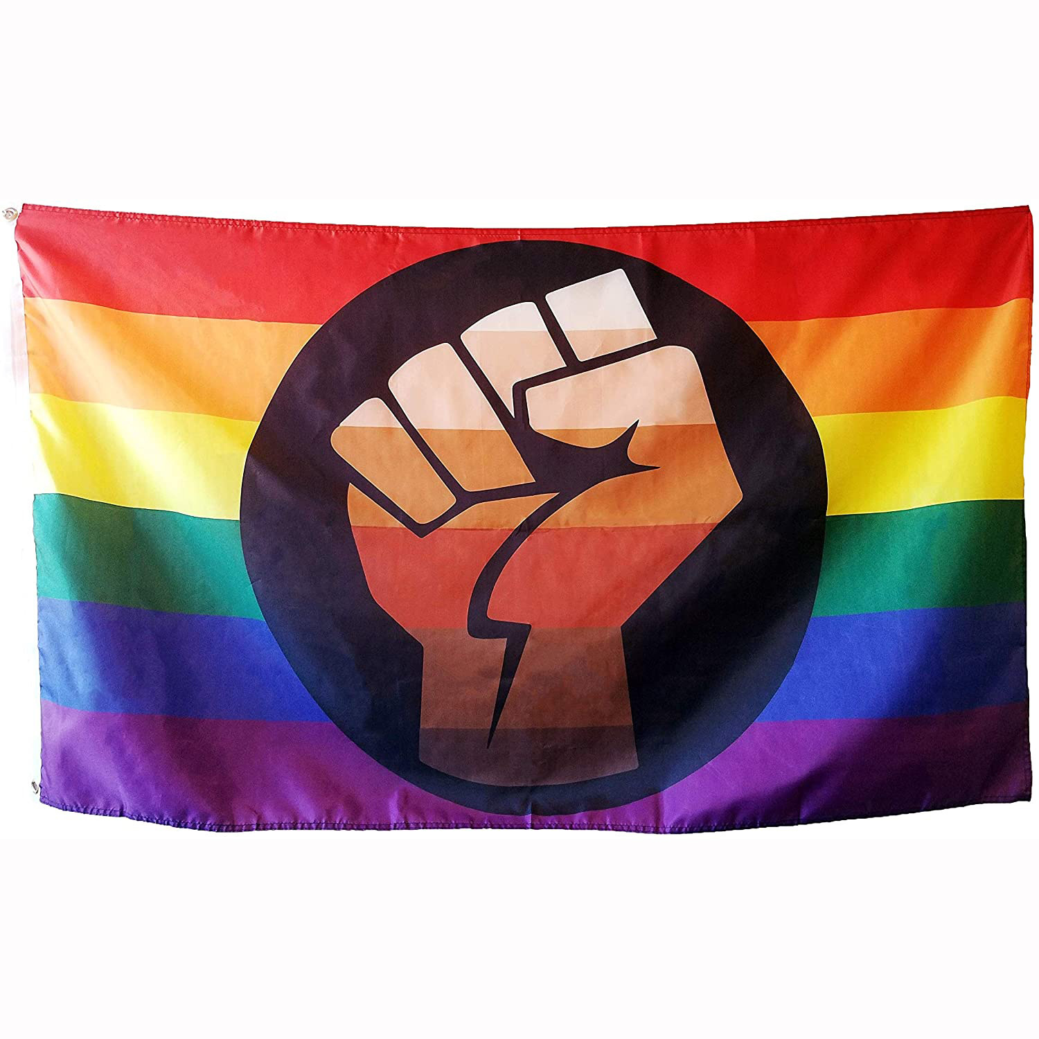 Drapeau LGBTQIA+ Power arc en ciel - Boutique-LGBTQIA