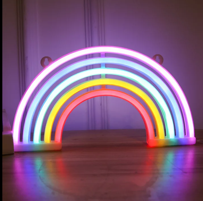 Arc En Ciel Neon Led Lampe Mural Deco, Suspendus Néon Led Rainbow Night  Light Murales Lumineuses Alimentées Usb-Batterie Pour[X680] - Cdiscount  Informatique
