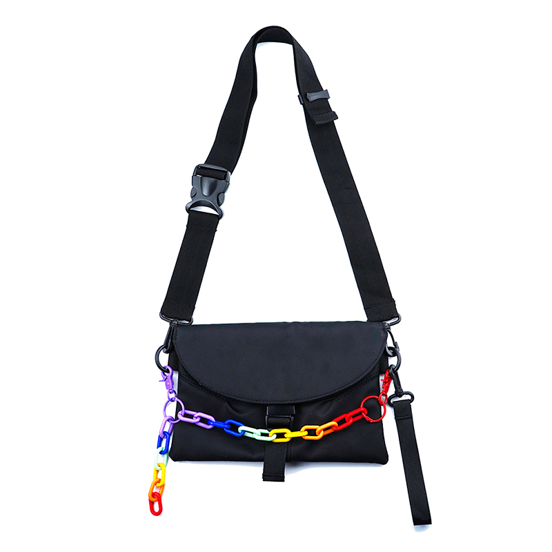 Créole Acier Inoxydable Non Piercing 1 Pièce Arc-en-ciel Chaîne Anneau Boucle D'oreille Doubles Clip-On Bijou Clip-on Sans Piercing
